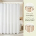 thumbnail image 2 of REGALWOVEN 3D Geometric Texture Shower Curtain Sets with Tassels for Bathroom Decor White 72"W x 72"L, 2 of 7