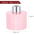 thumbnail image 2 of HARFINGTON 4pcs Empty Glass Diffuser Bottle 140ml/4.7oz Refillable Fragrance Accessories Aromatherapy Jar Container for Replacement Reed Diffuser DIY Home Bathroom Pink with Silver Tone Cap, 2 of 6
