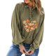 thumbnail image 4 of Moda mujer Casual sólido cuello vuelto manga larga botón suelta otoño blusa Tops Pompotops  FGAJ21815, 4 of 8
