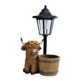 thumbnail image 4 of koolsoo Cow Statue Decoration with Solar Lights, Stylish Landscape Lamp, Gift, Ornament, Animal Sculpture for Garden, Lawn, Yard, Patio Wood Bucket, 4 of 8