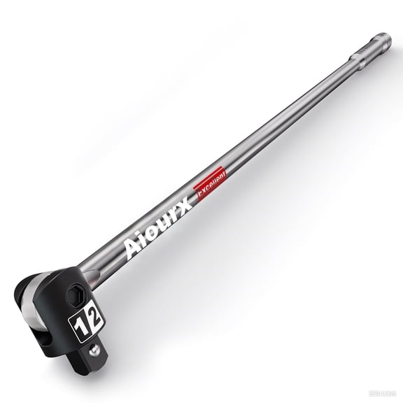 1/2" Drive 25-Inch Breaker Bar, Heavy Duty Head, Premium Chromium-Molybdenum Steel