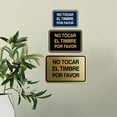 thumbnail image 3 of Signs ByLITA Classic Framed No Tocar El Timbre Por Favor Durable ABS Plastic | Laser Engraved | Easy Installation | Elegant Design Sign (Black) - Small, 3 of 8
