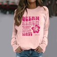 thumbnail image 2 of Siilsaa Oversized Hoodies for Women Women’s Slub Knit Full-Zip Hoodie, Textured Cotton Zip-Up T-Shirt Hoodie for Women Pink,L, 2 of 4