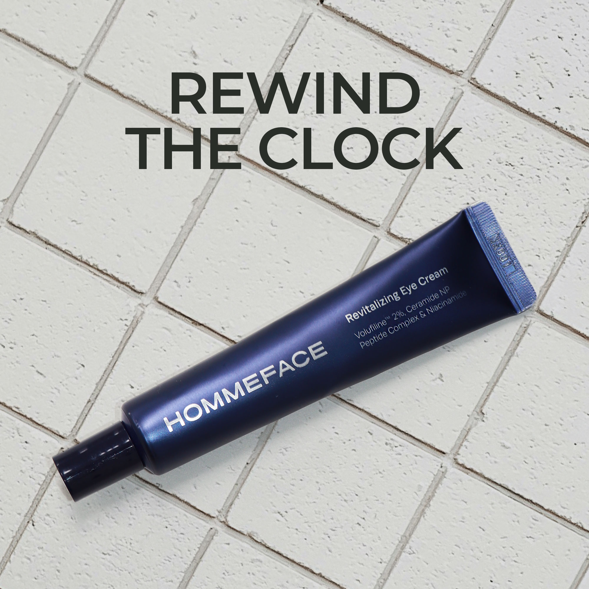 HOMMEFACE Men's Anti-Wrinkle Revitalizing Eye Cream for Puffiness and Dark Circles with Volufiline 2%, Ceramide and Collagen, 1.05 oz