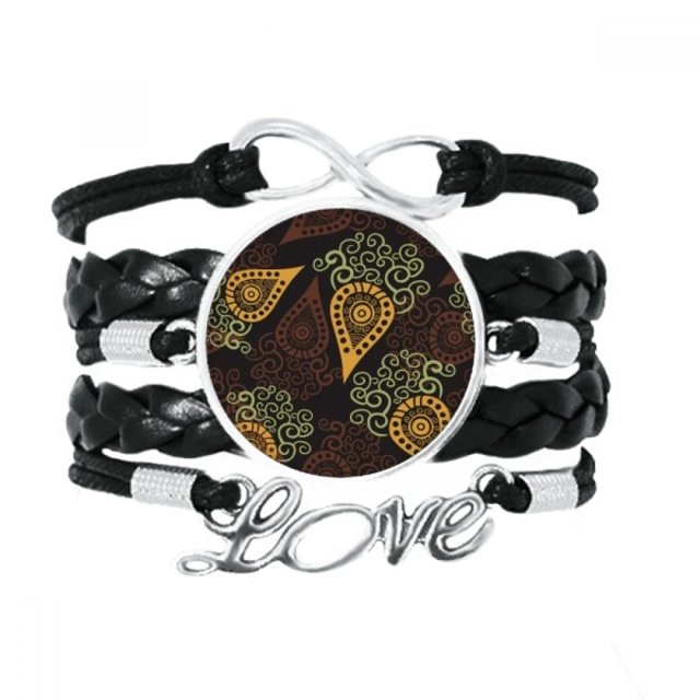 Printing Repeat Cloth Colorful Radish Art Bracelet Love Accessory Twisted Leather Knitting Rope Wristband