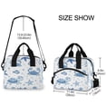 thumbnail image 3 of Insulated Crossbody Lunch Bag 10L Lunch Tote with Adjustable Shoulder Strap for Work Office Picnic Marine Organisms, 3 of 6