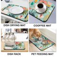 thumbnail image 4 of Washable Rubber Leaves Multicolored Flower Dish Drying Mats for Kitchen Counter Home Large Coffee Bar Pad Accessories and Decor for Utensils Stemware 23.5''x15.5'', 4 of 7