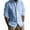 c01Blue, variant on Mens Cotton Linen Henley Shirts Casual Loose Button Down Holiday Shirts Lightweight Comfy Breathable Beach Travel Tee Tops Khaki XL