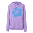 thumbnail image 4 of UngA Women Oversized Graphic Hoodies Cute Y2K Aesthetic Long Sleeve Fleece Hooded Sweatshirt Fall Pullover Purple,M, 4 of 4