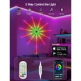 thumbnail image 4 of Smart Firework LED Lights, ICRGB Firework Lights, LED Strip Lights USB Lights with Remote App Control, Color Changing Music Sound Sync Light for Bedroom, Christmas Decorations (10*12 inch), 4 of 8