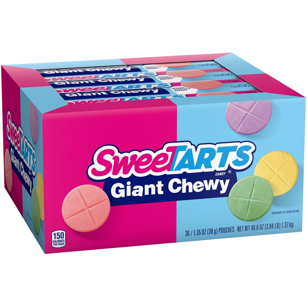 SweeTARTS Giant Chewy Candy, 1.5 oz Pouch, 36 ct