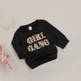 thumbnail image 3 of Toddler Baby Girls Letters Print Sweatshirt Crewneck Pullover Top Long Sleeves Outfit Fall Clothes, 3 of 7