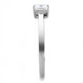 thumbnail image 4 of Luxe Jewelry Designs Stainless Steel Solitaire Women's Engagement Ring with Square Cubic Zirconia -, 4 of 4
