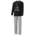 thumbnail image 4 of Jaweiwi Family Matching Christmas Pajamas Set Plaid and Letter Print Holiday Pajamas Sleepwear Dad Mom Kids PJs, 4 of 10