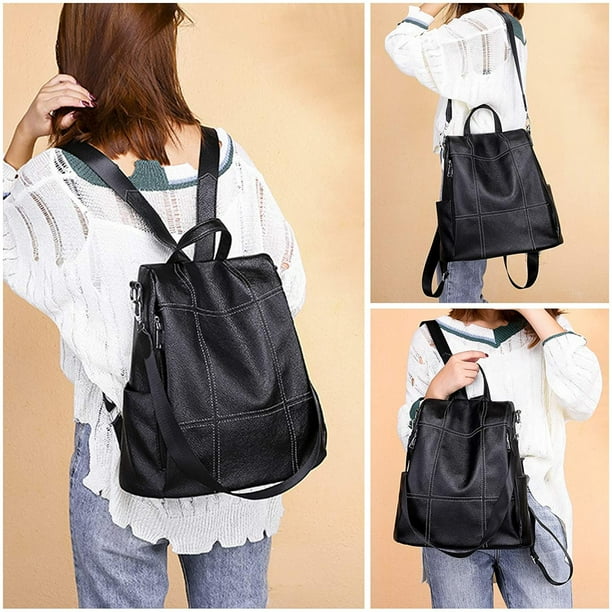 Women Backpack Purse Anti Theft Backpack Ladies Shoulder Bag Leather Travel Backpack Bagpacks Women Fashion