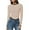 Beige, variant on hotojiny Women's T Shirts Slim Casual Long Sleeve Tops Trendy Summer Spring Crewneck Basic Tee Shirts