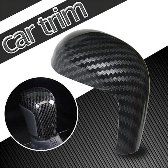Carbon Fiber Look ABS Car Gear Shift Knob Cover Trim For Toyota Camry 2018-2021