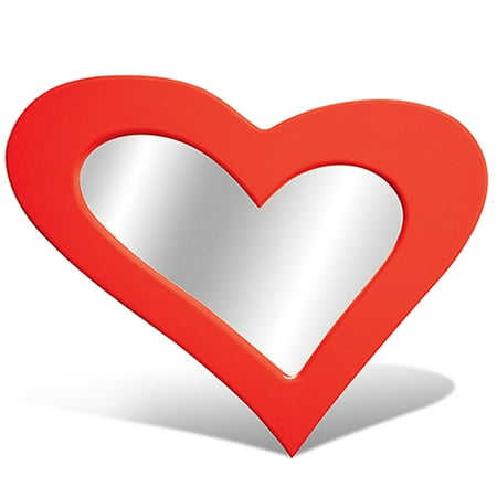 Kids' Heart Wall Mirror, Red
