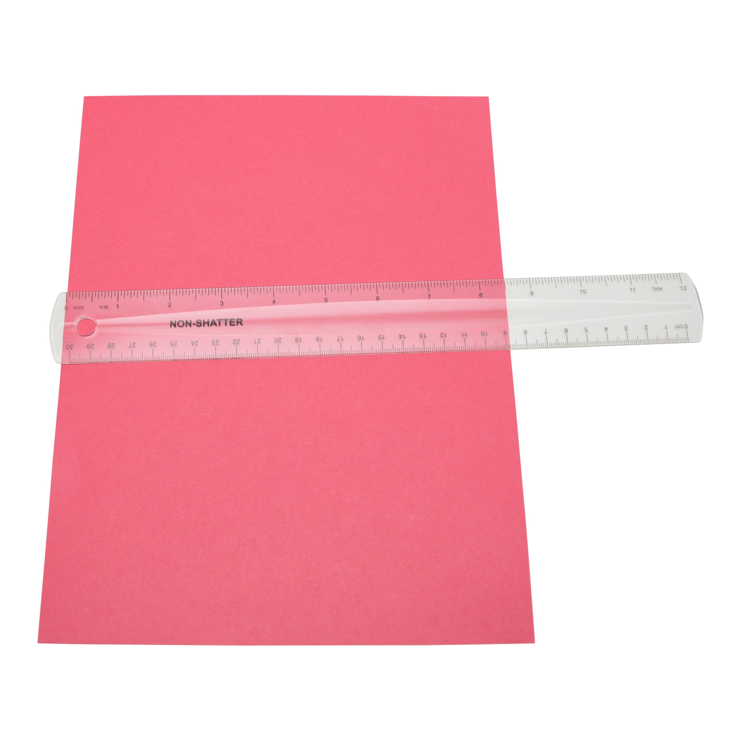 Basix by Westcott 30-Pack of Shatterproof Clear Rulers, Inches and Centimeters, Flexible, Ideal for Crafting, Office, Classroom, 12-Inch
