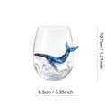 thumbnail image 3 of Artisanal Blue Ringed Octopus Glassware Handcrafted Stemless Wine Glass with 3D Tentacles, Marine Animal Bar Glass for Coastal Home Decor, One Size, 3 of 8