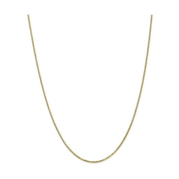 22 Inch 10k 1.25mm Box Chain Necklace in 10 kt Yellow Gold