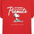 thumbnail image 3 of Peanuts - DJ Snoopy - Juniors Ideal Flowy Muscle T-Shirt, 3 of 5