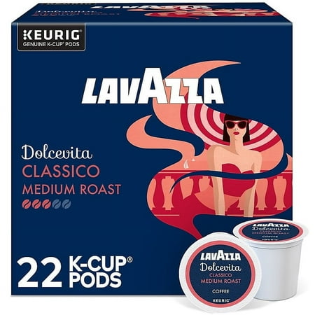 Lavazza Classico Coffee Keurig K-Cup Pods, Medium Roast, 22 ct Pack of 2