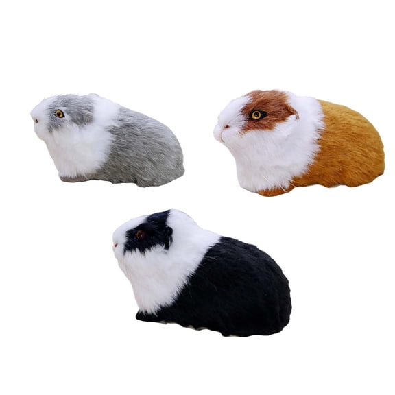 Hometravel Simulated Hamster and Guinea Pig Model Set, Realistic Small Animal Figurines for Home Decor, Cute Desk Ornament for Shelf, Collection, Gift Idea,1PC