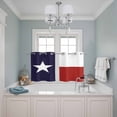 thumbnail image 3 of Blue Red White Texas Flag with Star Kitchen Curtains Small Short 39 Inch Length, Minimalistic Geometric Stripe Bedroom Living Room Curtains, Light Filtering Cafe Curtain Drapes 2 Panels Set 55''x39'', 3 of 9