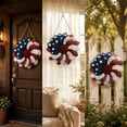 thumbnail image 4 of 250th Anniversary Patriotic Wreath, Red White and Blue Wreath All-Weather Farmhouse Outdoor Holiday Decoration, Memorial Wreaths 4th of July Wreaths for Front Door, 4 of 6