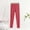Watermelon Red, variant on Women Pajama Pants Solid Fall Winter High Waist Double Sided Fleece Thermal Warm Casual Sleep Bottom