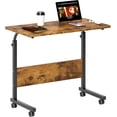 thumbnail image 1 of Table d'Appoint Salon Pouces Bureau pour Ordinateur Portable Support de Travail Réglable Table d'Appoint Mobile avec Station de Recharge Multifonctionnelle et Crochet Poste de Travail Portable Table à Collation Petite pour Étudiant, 1 of 6