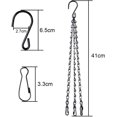 thumbnail image 3 of [Paquete de 4] Cadena de cesta colgante de 3 hilos de 40 cm, gancho de cadena de repuesto de metal con gancho y clip para macetas, comederos de pájaros, linternas, adornos de mesa, color neg, 3 of 5