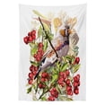 thumbnail image 3 of Ambesonne Rowan Tablecloth Rectangular Table Cover, Colorful Bird and Shrubs, 60"x90", Multicolor, 3 of 4