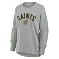 thumbnail image 4 of Women's Fanatics Heather Gray New Orleans Saints Hometown Legacy Long Sleeve T-Shirt, 4 of 5