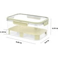 3Pcs Portable Refrigerator Acrylic Crisper Box With Divider Plate And