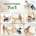 thumbnail image 6 of Goodevas 4-in-1 Wooden Montessori Indoor Climbing Frame with Triangle, Arch, Net & Ramp, Ages 1–5, 6 of 9