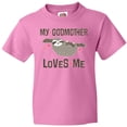 thumbnail image 3 of Inktastic My Godmother Loves Me Girls Sloth Youth T-Shirt, 3 of 5