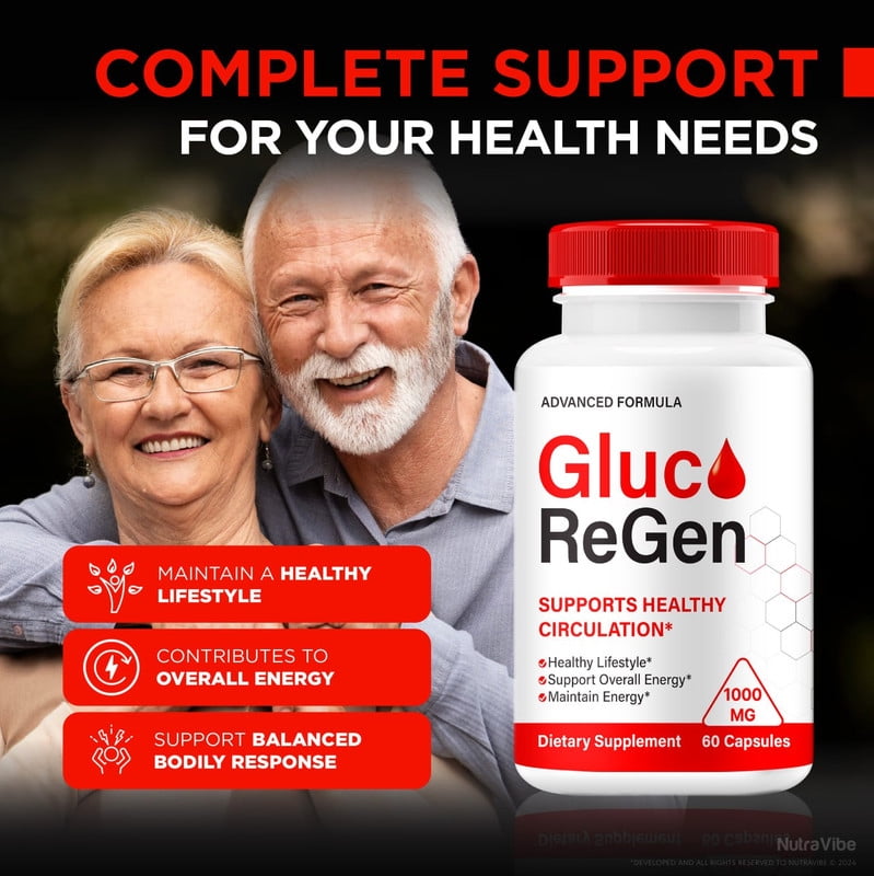 (3 Pack) Gluco Regen Capsules, Original GlucoRegen Formula - Naturally Supports Healthy Circulation, Stable Levels and Energizes the Body, Official Review (180 Capsules)