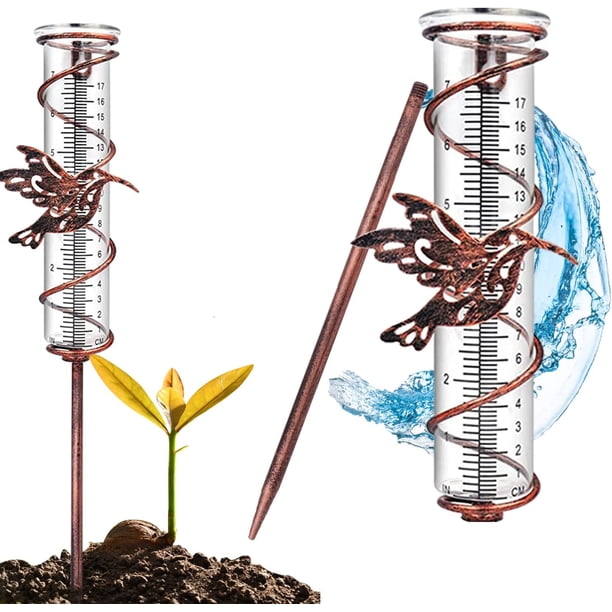 Pluviometro Da Giardino In Vetro 17cm Con Picchetto - Misuratore Pioggia Per Esterno Con Scala - Foto 14