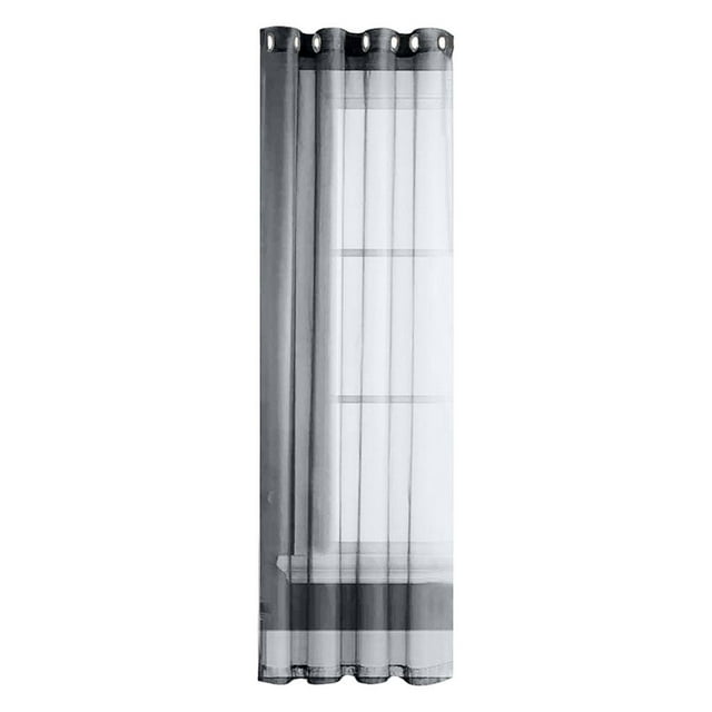 Cortina transparente Zulema con bolsillo para barra 132x274cm Terileno