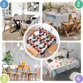 thumbnail image 4 of Pioneer Flower Floral Print Pattern Square Tablecloth, Waterproof Wipeable Spillproof Washable Table Cover for Home Kitchen Party Decor, 42"x42", 4 of 6