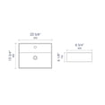 thumbnail image 5 of Pemberly Row Black Matte 24" Rectangular Above Mount Ceramic Sink w/ Faucet Hole, 5 of 5