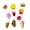 Color, variant on 10 Pack Food Shaped Puzzle Erasers Set, Disassemblable Burger Hotdog Ice Cream Design for 3 Years