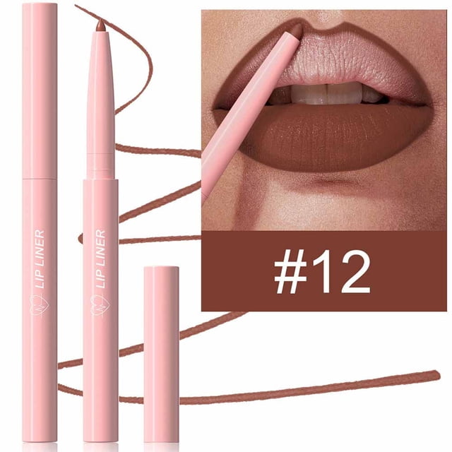 EGNMCR 12-color Lipliner Velvet Matte Finish Easy To Outline Lips Easy To Color Suitable For Beginners lipliner lipliner
