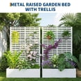 thumbnail image 2 of Raised Garden Bed with Trellis,Planter Box Outdoor Privacy Screen for Climbing Plant,Garden Planter with Drainage Holes,Privacy Planter Boxes for Planting Flower Patio Tomato Vegetable Herb, 2 of 7