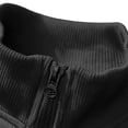 thumbnail image 6 of Jessboyy Mens Bomber Jackets Fall Winter Midweight Stand Collar Zip up Jacket Work Trendy Casual Windbreaker Jackets Black,L, 6 of 9