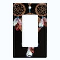 thumbnail image 5 of Metal Light Switch Plate Cover Beaded Feather Dreamcatcher DRM003, 5 of 13