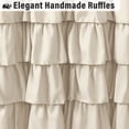 thumbnail image 4 of Lipa Farmhouse Ruffle Shower Curtain,Shabby Chic Shower Curtain with 12 Hooks,Beige,72" x 72", 4 of 8