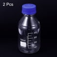 thumbnail image 3 of Unique Bargains 500mL Milieu Réactif Transparent Gradué Bouteille de Stockage en Verre Bleu 2 Pack, 3 of 5